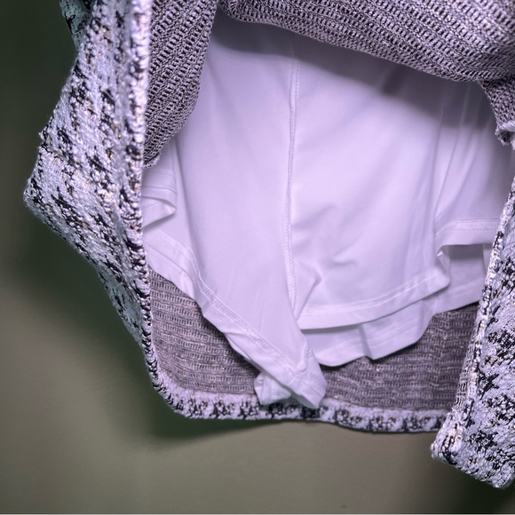 Curvzy (plus size) tweed mini shirt with side split attached shorts - Picture 4 of 6